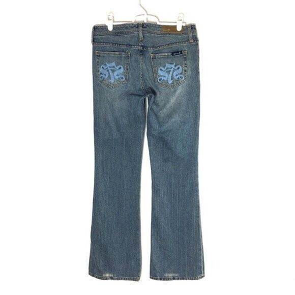Seven7 Jeans Women's Size 31 Flare Bootcut Flaws 31x32 8" Mid Rise - Picture 2 of 8